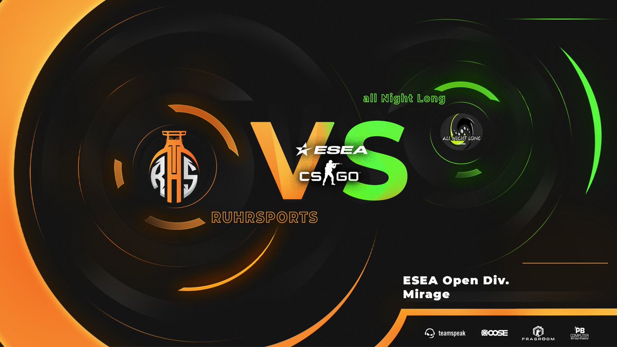 Es ist Montaaaaaag ... der Tag war lang, aber wir möchten euch etwas aufheitern !
Unser #CSGO Team tritt in der <a href="/ESEA/">ESEA League</a> Open Div. an und versüßt euch den Abend.
🆚#allNightLong
⏰20:30
📺twitch.tv/thesancruz (<a href="/TheSancruz/">Sancruz</a>)

Schaltet auf jeden Fall ein, die Jungs sind HEISS !