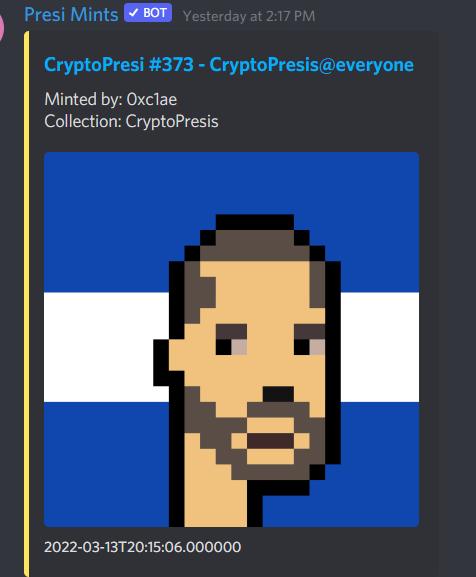 CryptoPresis's tweet photo. Mints have been on FIRE 🔥🔥🔥 the past couple of days!!

Big ups to our new holders!! 👏👀🚀

These lookers have turned up recently. Are we close to revealing our FIRST LEGENDARY NFT?!?

#CryptoPresis #NFTDrop #Bitcoin #BitcoinNFT #NFTCollection #ElSalvador https://t.co/NG52M7nepU
