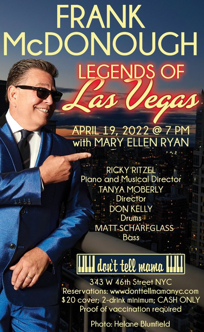 FARBIEfromSpace's tweet photo. Legends of Las Vegas
Tuesday Night
April 19th , 7 pm  (doors open at 6:15)
Don’t Tell Mama
343 West 46th Street
Ricky Ritzel in on Piano and Musical Director, Tanya Moberly is Director, Don Kelly on Drums, Matt Scharfglass on Bass and the Special Guest is Mary Ellen Ryan. https://t.co/DvF7eWOD6v
