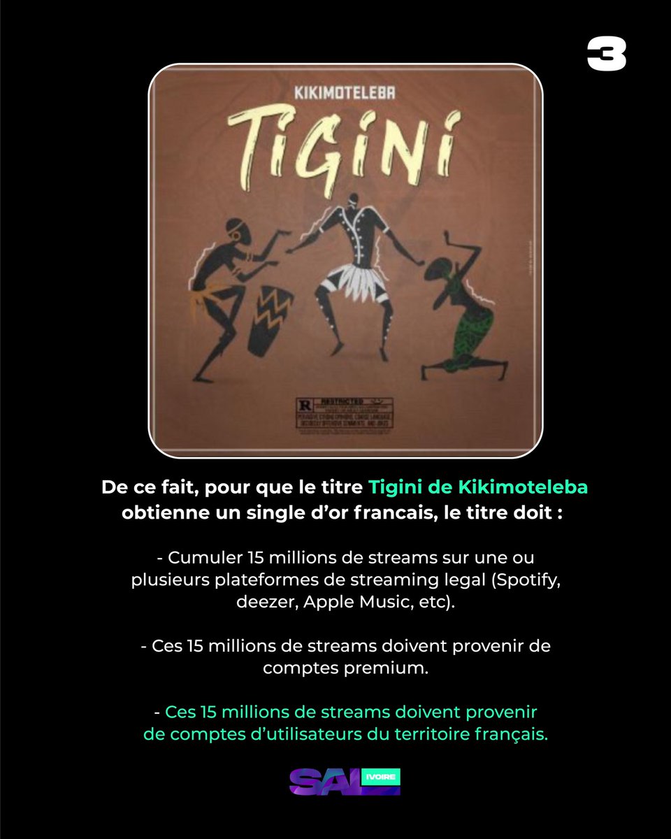 salivoire's tweet photo. 1/3 on vous explique avec ces 4 images pk @Kikimoteleba225 n’est pas encore single d’or français. Il est grand temps d’arrêter de faire une fixation sur les certifs françaises qui sont représentatives du succès mondial d’un hit ivoirien et penser à créer et valoriser les nôtres. https://t.co/kqDq3MCPKt