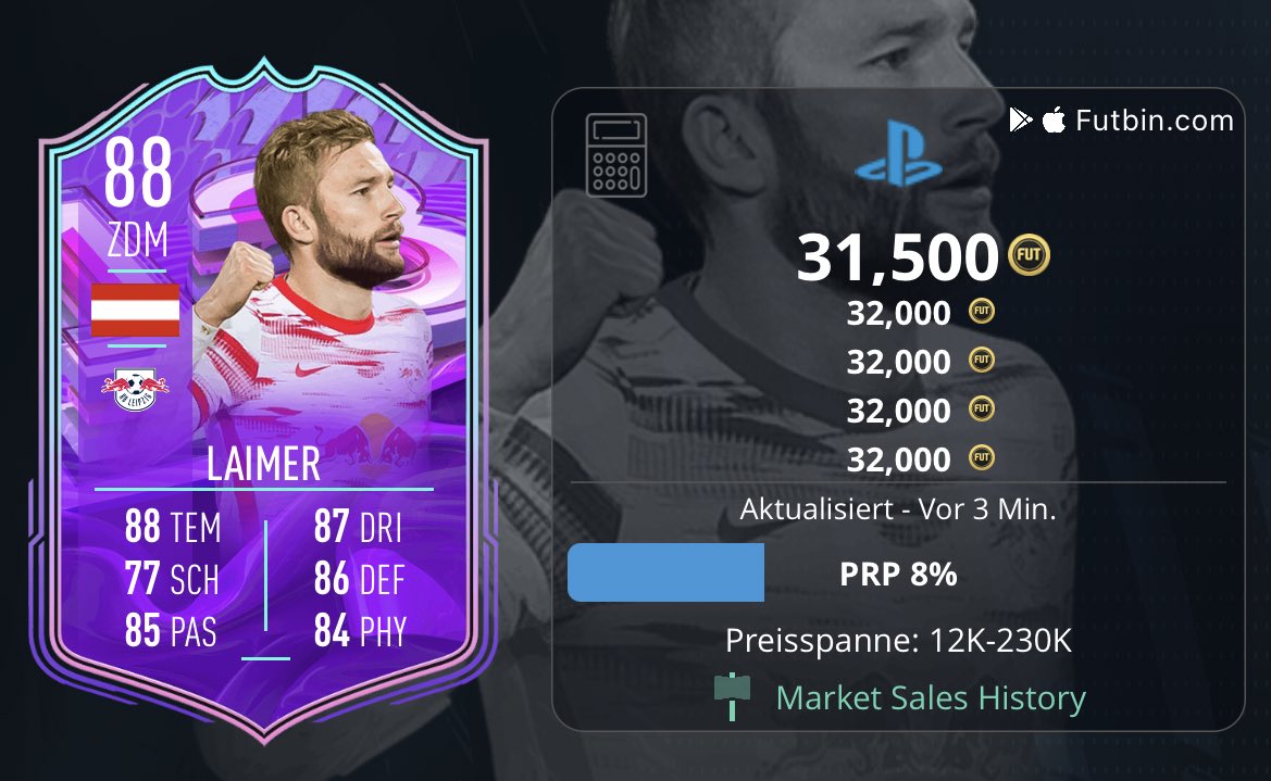 Nick_1999_'s tweet photo. Sollte der heute Richtung 27k gehen, kann man den mitnehmen. Es kommt Nkunku POTM https://t.co/urPhqj6AE0