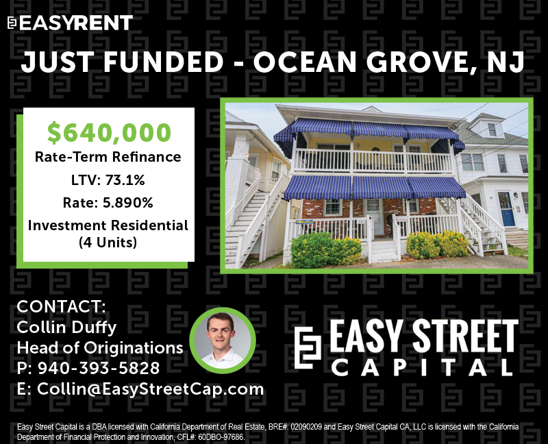 #JustFunded
Quadruplex refinance in Ocean Grove, New Jersey - will be used as a Short Term Rental in the beach resort town featuring a great boardwalk and Victorian houses.  4-Unit @airbnb should be a cash-generating machine
@DuffyCollin #ReTwit #STRtwit #realestateinvesting