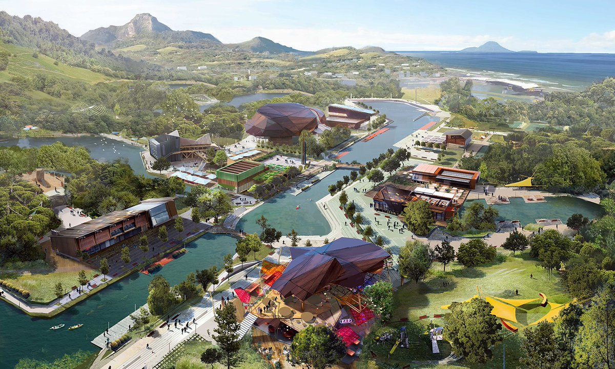 Voici un magnifique concept art d'Auroa ! N'hésitez pas à nous partager vos paysages favoris de l'île 🏔️📸