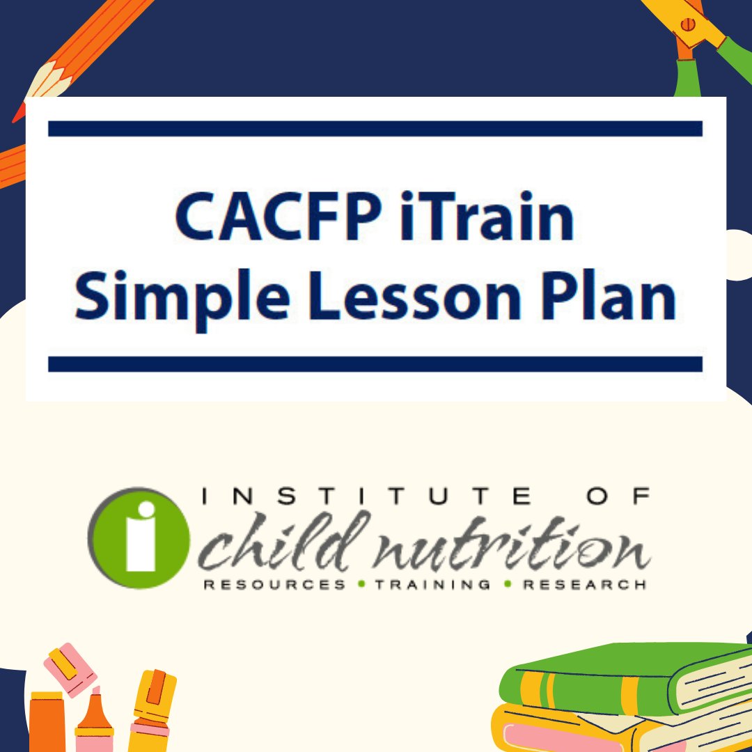 ichildnutrition's tweet photo. Looking for some #CACFP resources? Check out CACFP iTrain! These 15-30 minute, simple trainings cover a broad range of topics and assist CACFP professionals who have limited time in meeting program requirements. https://t.co/bRjCUyi1n6
#NationalCACFPWeek https://t.co/IdCzfpG0hZ