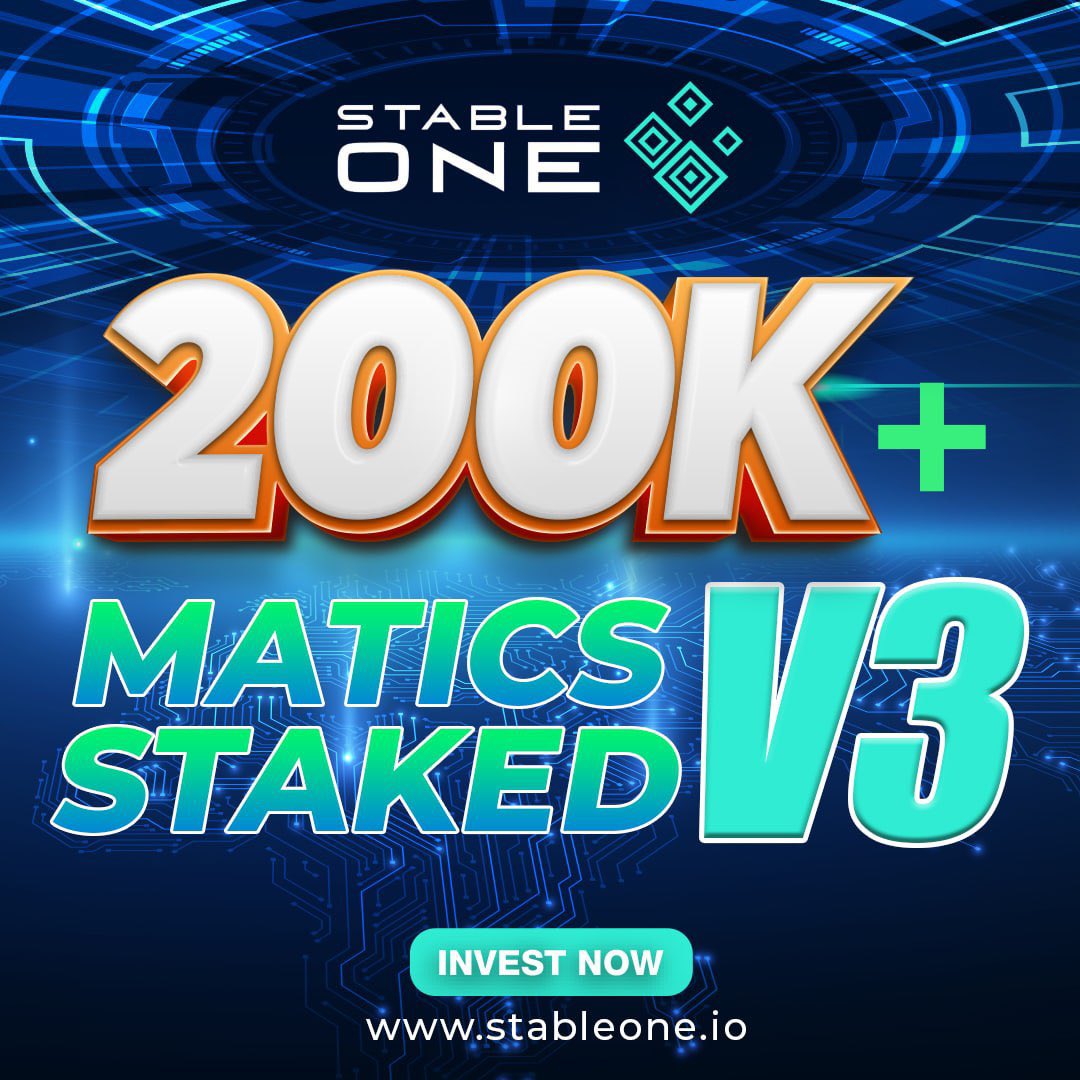 StableOneMatic's tweet image. Few hours after launch!

Let’s go!

#MATIC
#Polygon