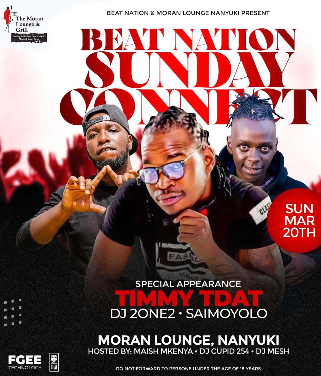 timmytdat's tweet photo. Kuna Moran iko na Nyuki lazima tufike juu ya io asali this Sunday Courtesy of #BeatNation #MoranLounge #Kasabunians in Nanyuki will be treated to good vibes,Sounds by @dj2one2 as I make an #Appearance #Kasabun #moranloungenanyuki https://t.co/yjXrsYl6Yk https://t.co/NXToOppJAk