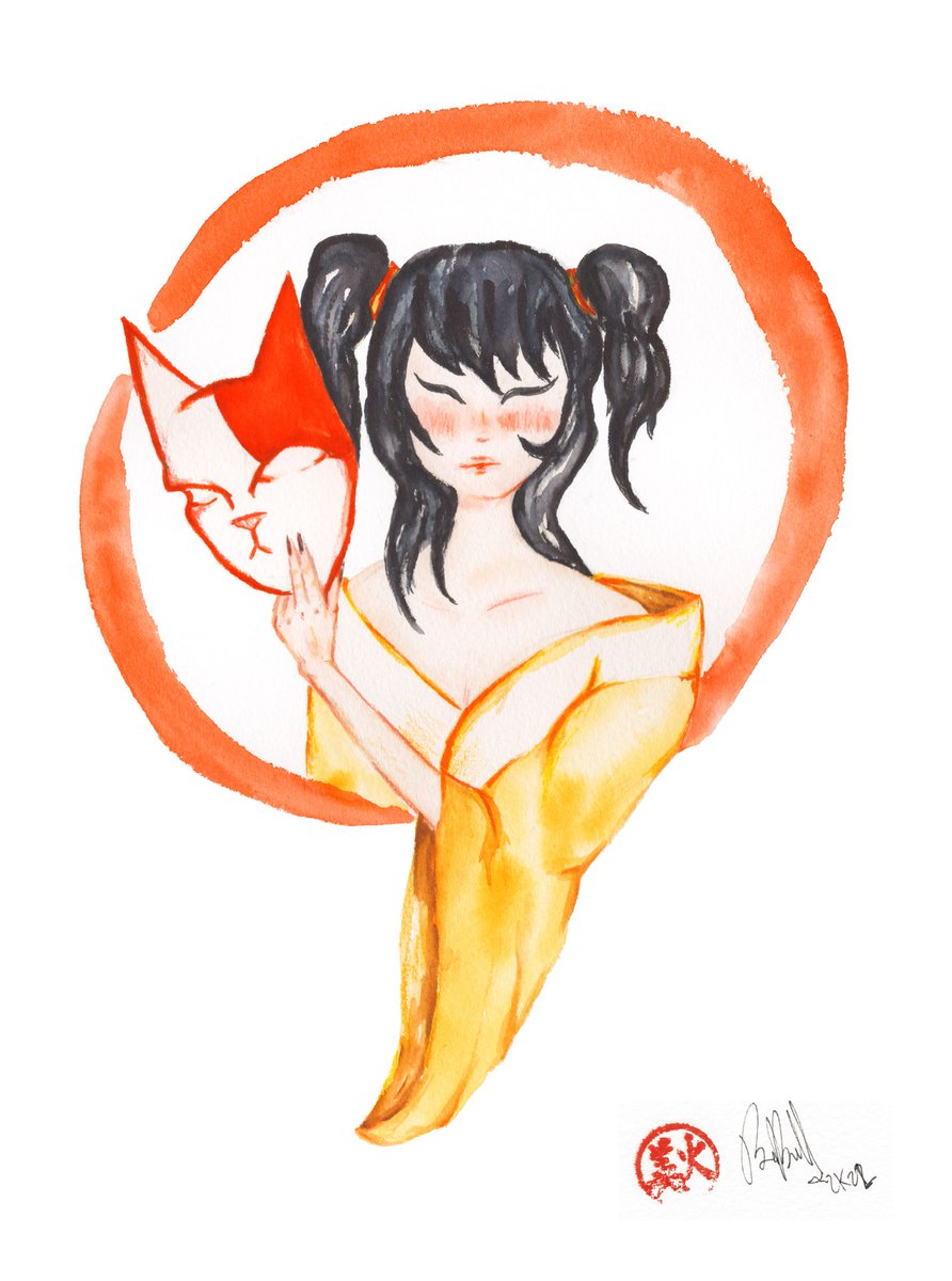 BibiUberti's tweet photo. Kistune
#beatricebibiuberti
.
.
.
.
#kistune #foxgirl #egirl #japanese #japan #japangirl #kimonogirl #fox #draw #watercolor #watercolorart #watercolordaily #red #cute #kawaii https://t.co/IfQxFtnl9l
