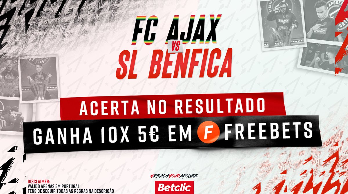 Mais uma semana de #ChampionsLeague e como tal vamos sortear 5€ em Freebets para 10 pessoas que acertarem no resultado! ⚽

- Segue <a href="/BetclicApogee/">Betclic Apogee Esports</a> e dá RT;
- Resultado do jogo + Username Betclic;

1 comentário por utilizador.
Passatempo termina 15/Mar, às 20:00H.