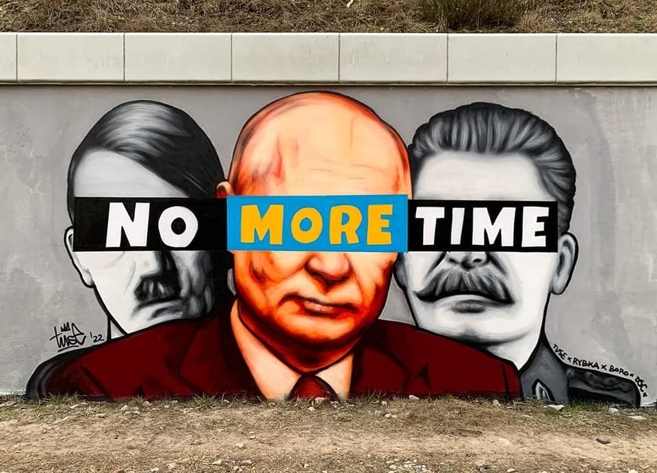 The mural of the Gdańsk artist TUSE is the first in the series of “Solidarity with Ukraine” 🇺🇦🇵🇱 #PutinLies #PutinWarCriminal