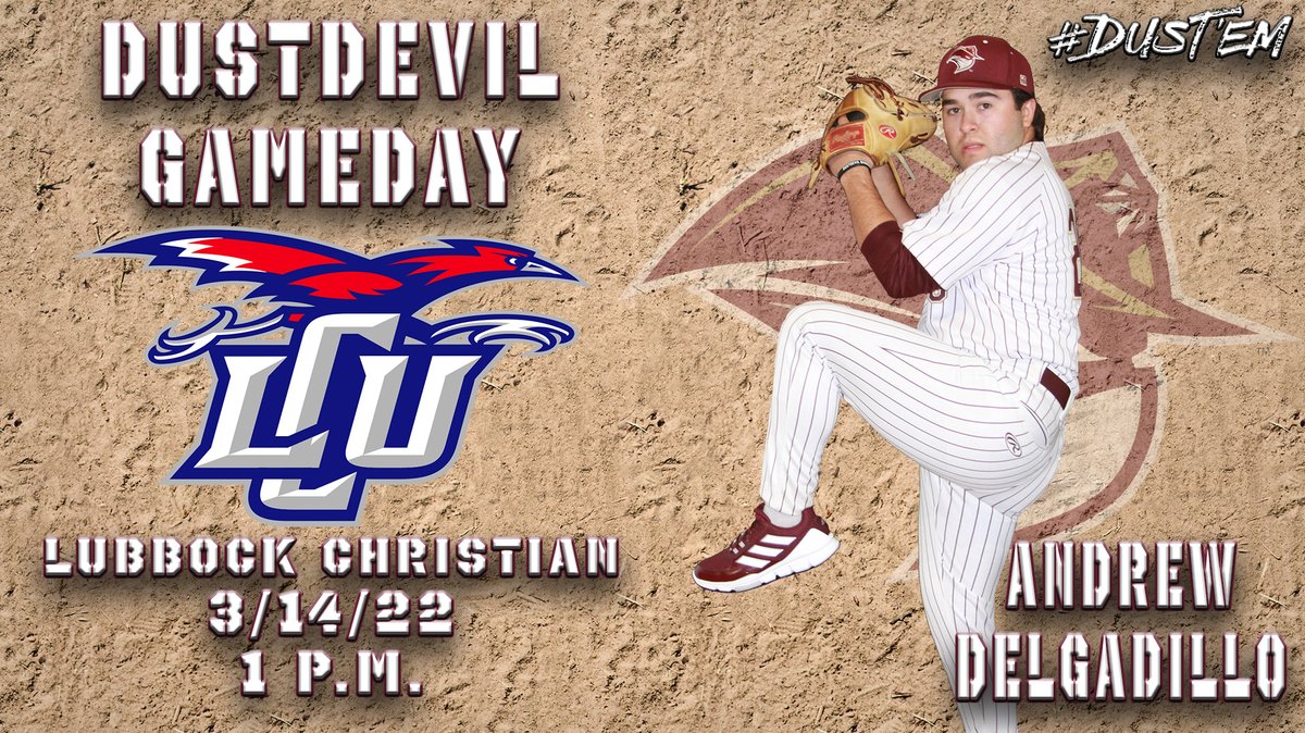 TAMIUAthletics's tweet photo. 🚨DUSTDEVIL GAMEDAY!!!🚨

TAMIU looks to finish the series against LCU with a victory as they meet for game four

⚾️: @TAMIU_BSB vs @LCUCHAPS
 📍: Lubbock, Texas
⏰: 1 PM
📈: https://t.co/IJCyL6ZScN
📺: https://t.co/JZZQoFxOfa

#DustEm🤘 https://t.co/LHtkPMOqRZ