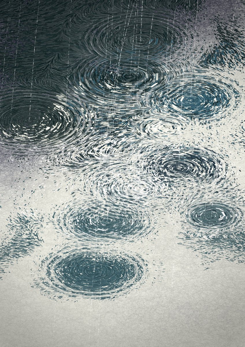 Trying out colours, winter rain.