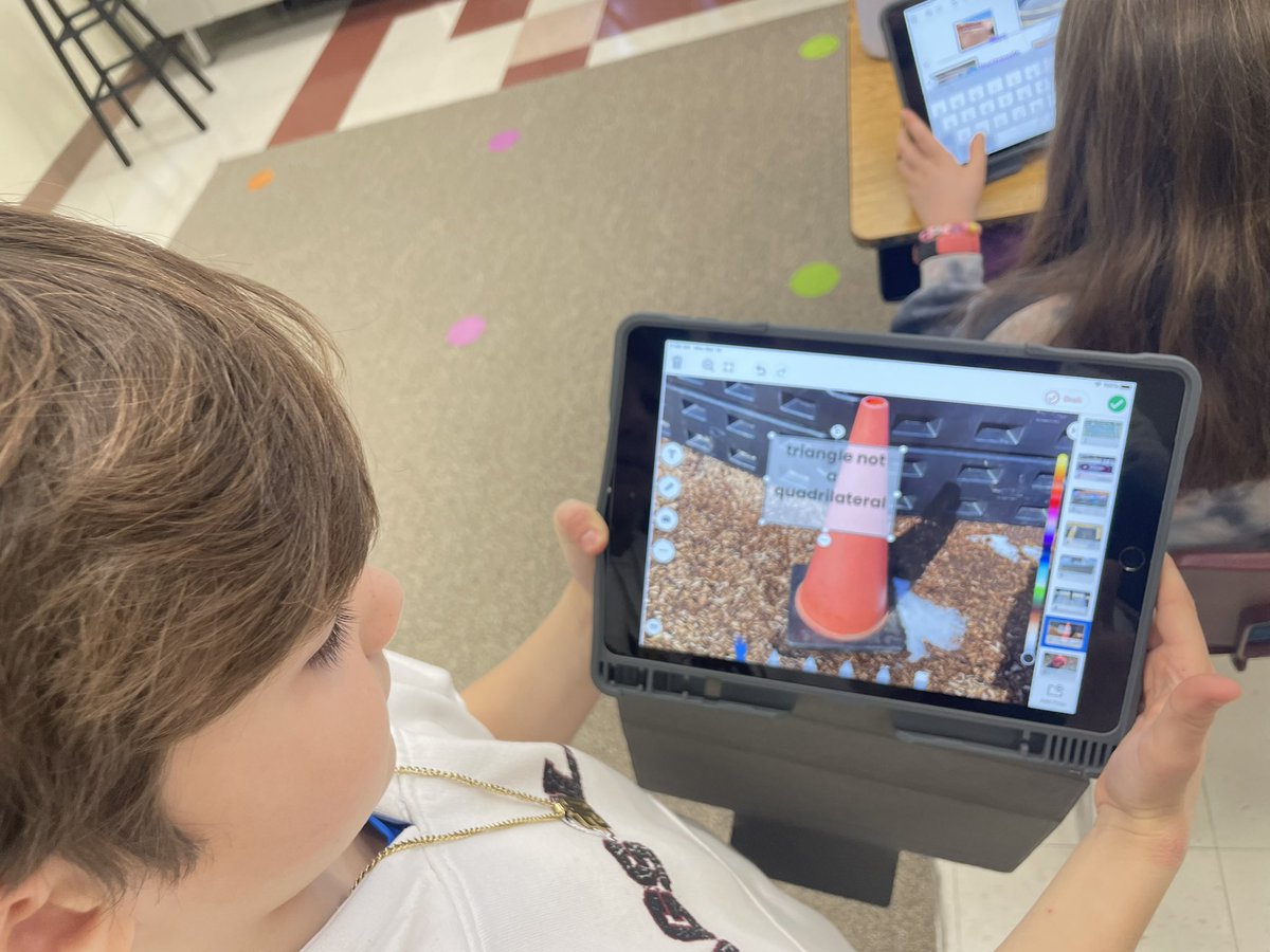 meghanlowegvsd's tweet photo. The crew from @MissAndersonB used what they know about quadrilaterals to find them in books, on paper, and at the recess yard. Overheard in reflection, “Quadrilaterals are everywhere!” 🙌🏻 #gvmathmindset #mathbythebook @SueOConnellMath https://t.co/KFmIV6BviU