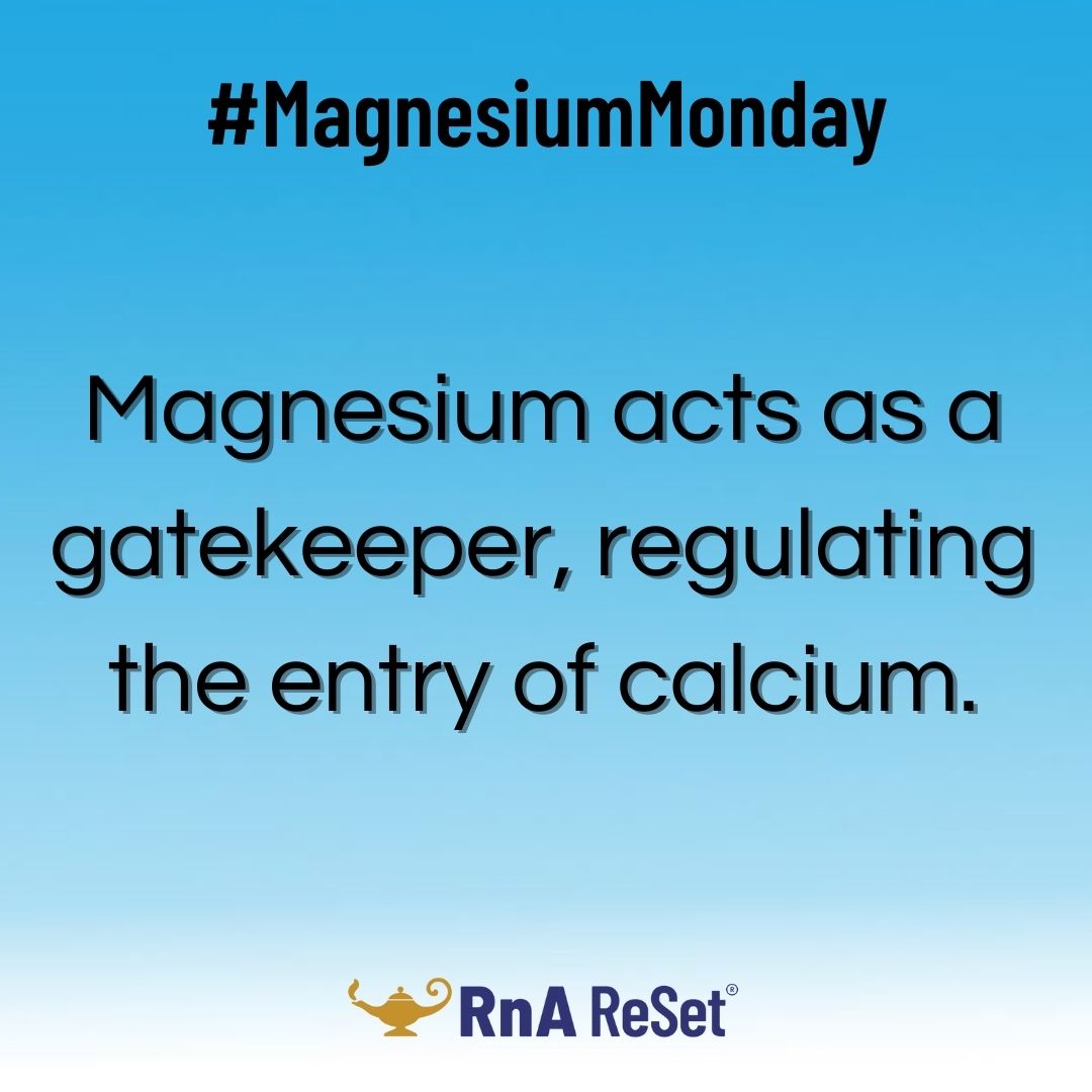 RnAReSet's tweet photo. Magnesium opens the cells to receive a measured amount of #calcium to cause a #muscle contraction. Then, magnesium drives the calcium out of the cell to help the muscles relax again.
#MagnesiumMonday
ReMag® liquid magnesium: https://t.co/SymKo9Dr9b https://t.co/7dxCCmEWjx