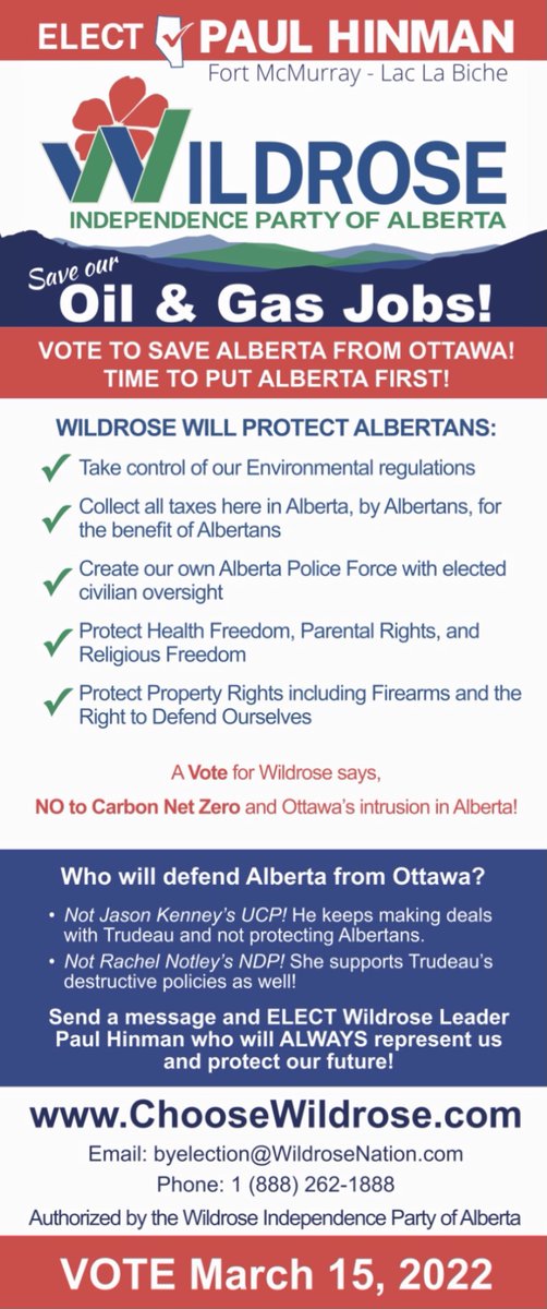 paulhinman_AB's tweet photo. Today is your last chance to help Wildrose in the Fort McMurray - Lac La Biche by-election.

If you have friends in Fort McMurray, Lac La Biche, Plamondon, Anzac or that area, give ‘em a call and ask them to vote for Paul Hinman and Wildrose!

Tomorrow is Election Day. https://t.co/8JlPaJrvEX