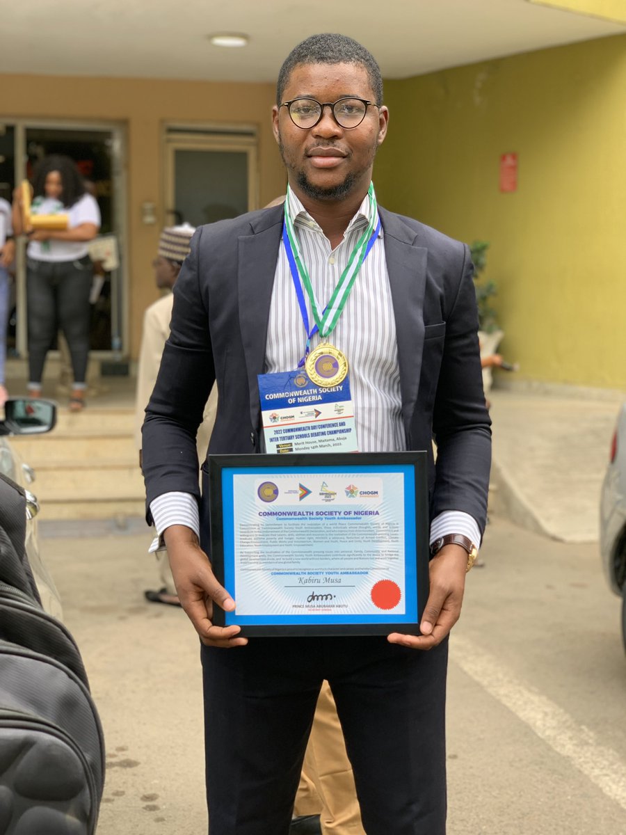 iAm_Kebson's tweet photo. Am honored and privileged to be recognized and decorated by Commonwealth Society of Nigeria as Youth Ambassador. I appreciate all those who supported me to this level particularly, @KBStGovt for nominating me for this award. This is indeed a great millstone in my career growth. https://t.co/6FfaBhoj7U
