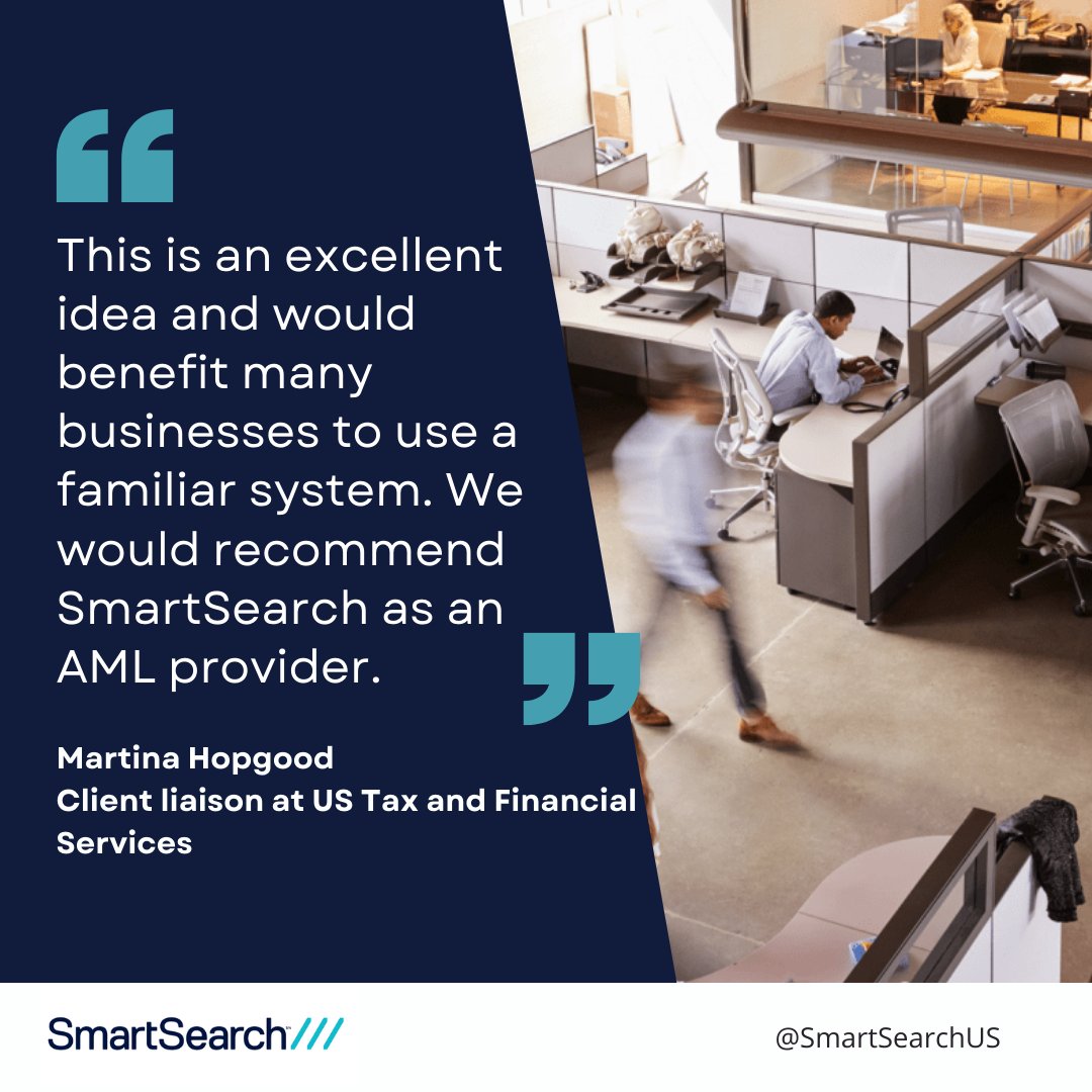 Before switching to SmartSearch, US Tax and Financial Services were wasting valuable time and money completing their compliance checks manually. Since integrating with their AML processes have improved significantly.