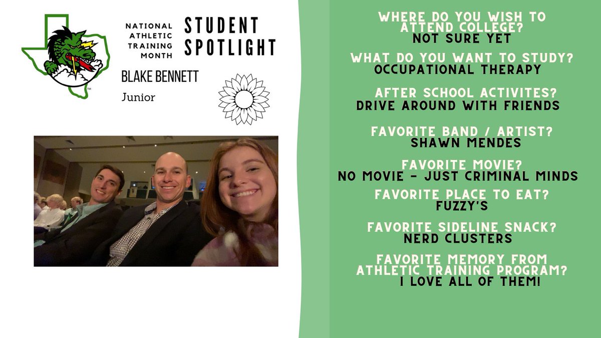 Today's #NATM student spotlight is on BLAKE BENNETT!!
