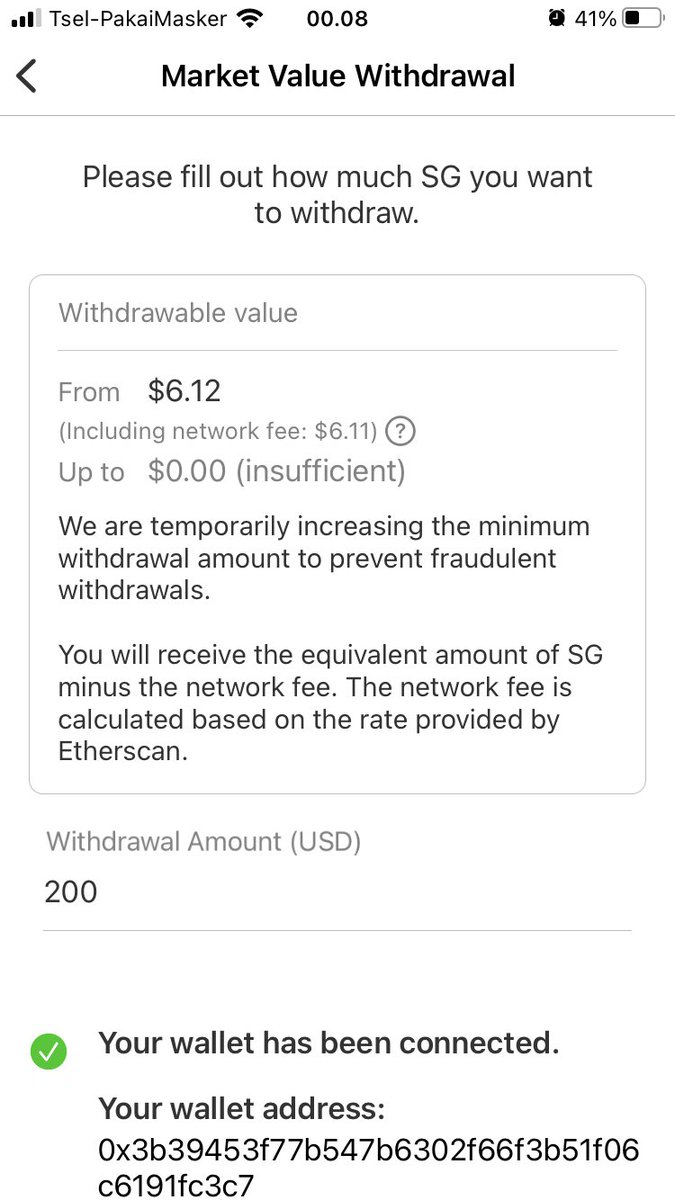32Papaaa's tweet photo. @SocialGood_Inc Hello, i have 232$ on my account but why at withdrawal page shows 0(insufficient). Can you help me? @SocialGood_Inc https://t.co/890FWsLyfk