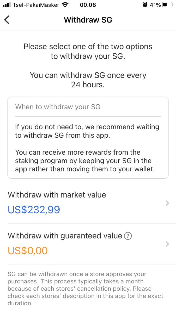 32Papaaa's tweet photo. @SocialGood_Inc Hello, i have 232$ on my account but why at withdrawal page shows 0(insufficient). Can you help me? @SocialGood_Inc https://t.co/890FWsLyfk