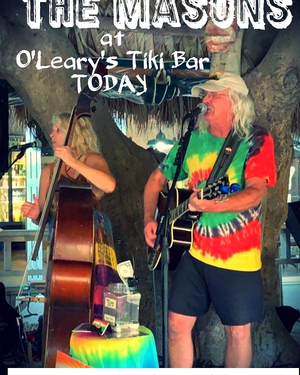 TheMasons2017's tweet photo. Join us TODAY for some toe-tappin' in Paradise at O'Leary's Tiki Bar 5-9 pm! #themasonsacoustic #toetappinmusic #acousticduo #livemusic #olearystikibar #olearystikibarandgrill #toetappininparadise #livethelifeyoulove #alwaysbecool😎 https://t.co/f0laGa2af7