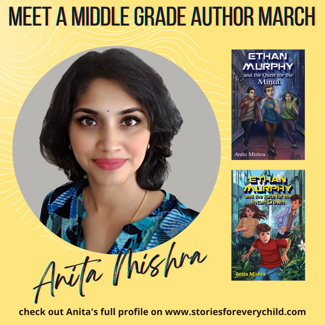 Meet author Anita Mishra (<a href="/anitamishrasp/">Anita Mishra</a>) in our Middle Grade March profile: tinyurl.com/46vfsxnv
#kidsbooks #kidslit