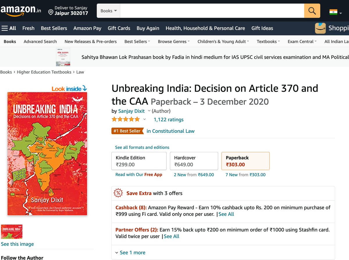 Sanjay_Dixit's tweet photo. #UnbreakingIndia, the 360 degree analysis of the Kashmir situation from 8th century to the time Art. 370 was made ineffective, has hit the bestseller list again as people explore deeper into the Kashmir story. Hindi edition also available. https://t.co/eTJLAqXFgt https://t.co/TfUDvGx7gw