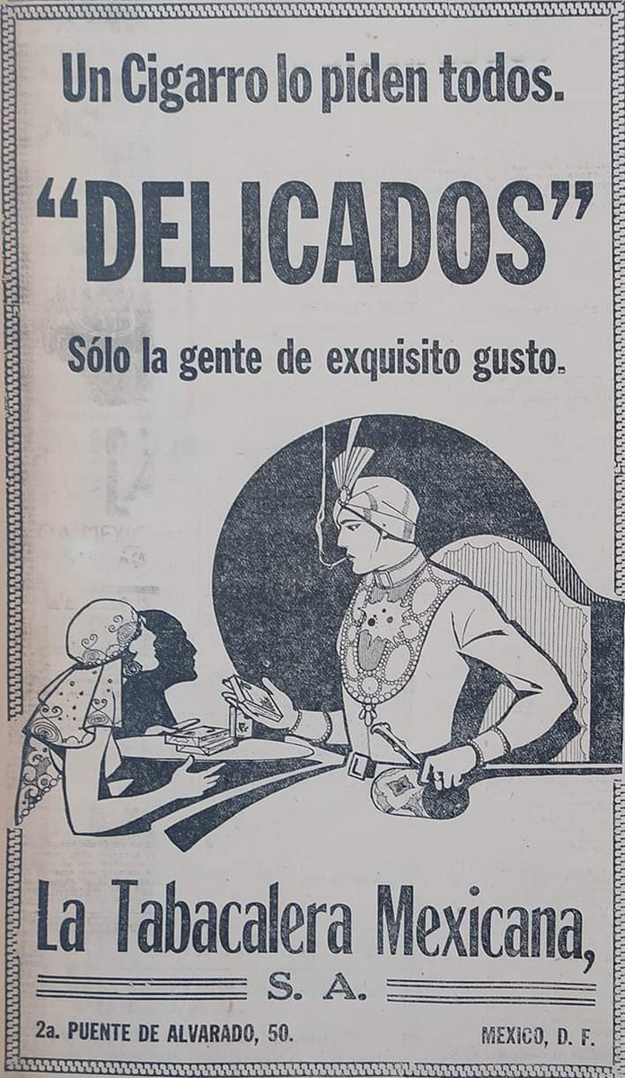 Soy_Xalapa's tweet photo. En los primeros años de la década de 1920 la empresa Tabacalera Mexicana apostó por convertir en su principal producto a la marca de cigarros Delicados, la cual desapareció en el año 2018.

14 de marzo de 1925. #AGNMex
AGN, Hemeroteca Ignacio Cubas, El Demócrata. https://t.co/PkxjZvmPpa