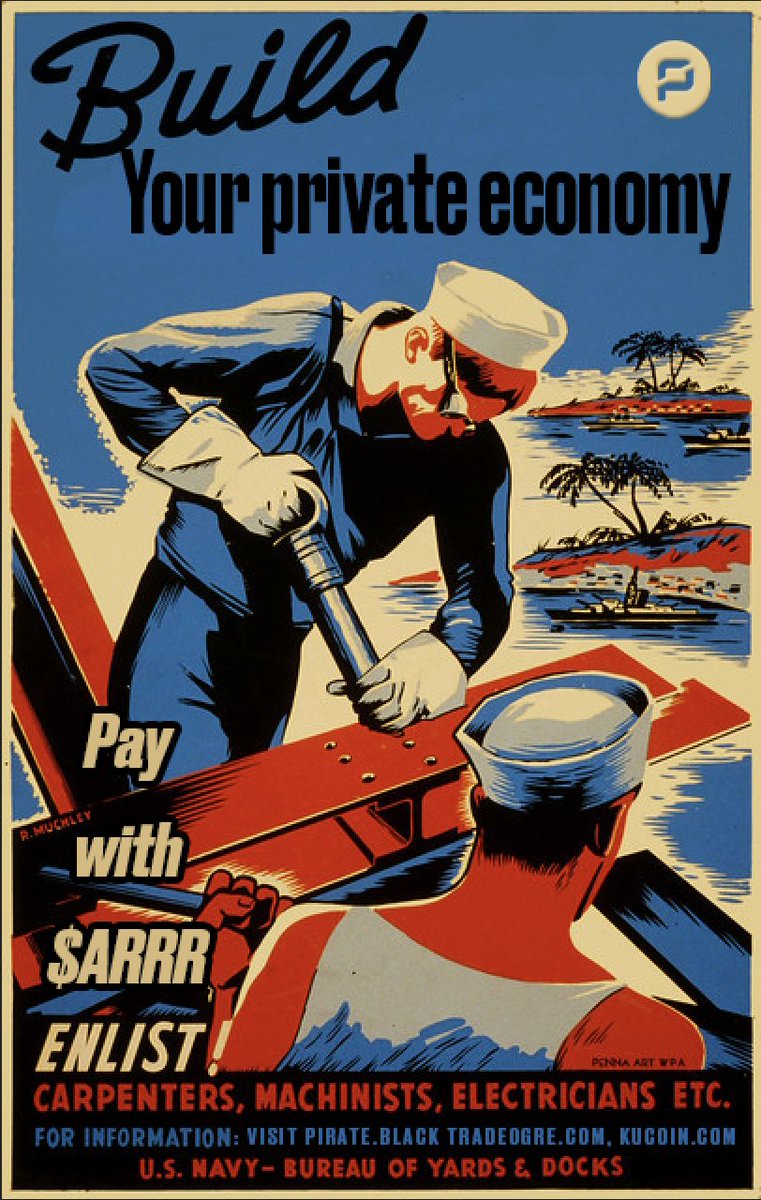 PirateChain's tweet image. Economic power will boom in the people's private economy as it shifts power back to the people. Free from taxes, coercion, and surveillance, using $ARRR will realign the balance of power. Save, trade, and promote the people's private money - for freedom and a better future.