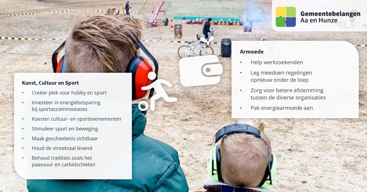 𝗞𝘂𝗻𝘀𝘁, 𝗖𝘂𝗹𝘁𝘂𝘂𝗿 𝗲𝗻 𝗦𝗽𝗼𝗿𝘁 &amp; 𝗔𝗿𝗺𝗼𝗲𝗱𝗲 | In ons verkiezingsprogramma vind je thema's die wij belangrijk vinden. We lichten de thema’s nog eens kort toe. Je vindt ons volledige verkiezingsprogramma op gbaaenhunze.nl/verkiezingen

#GR2022 #Lijst1 #DoorDoen