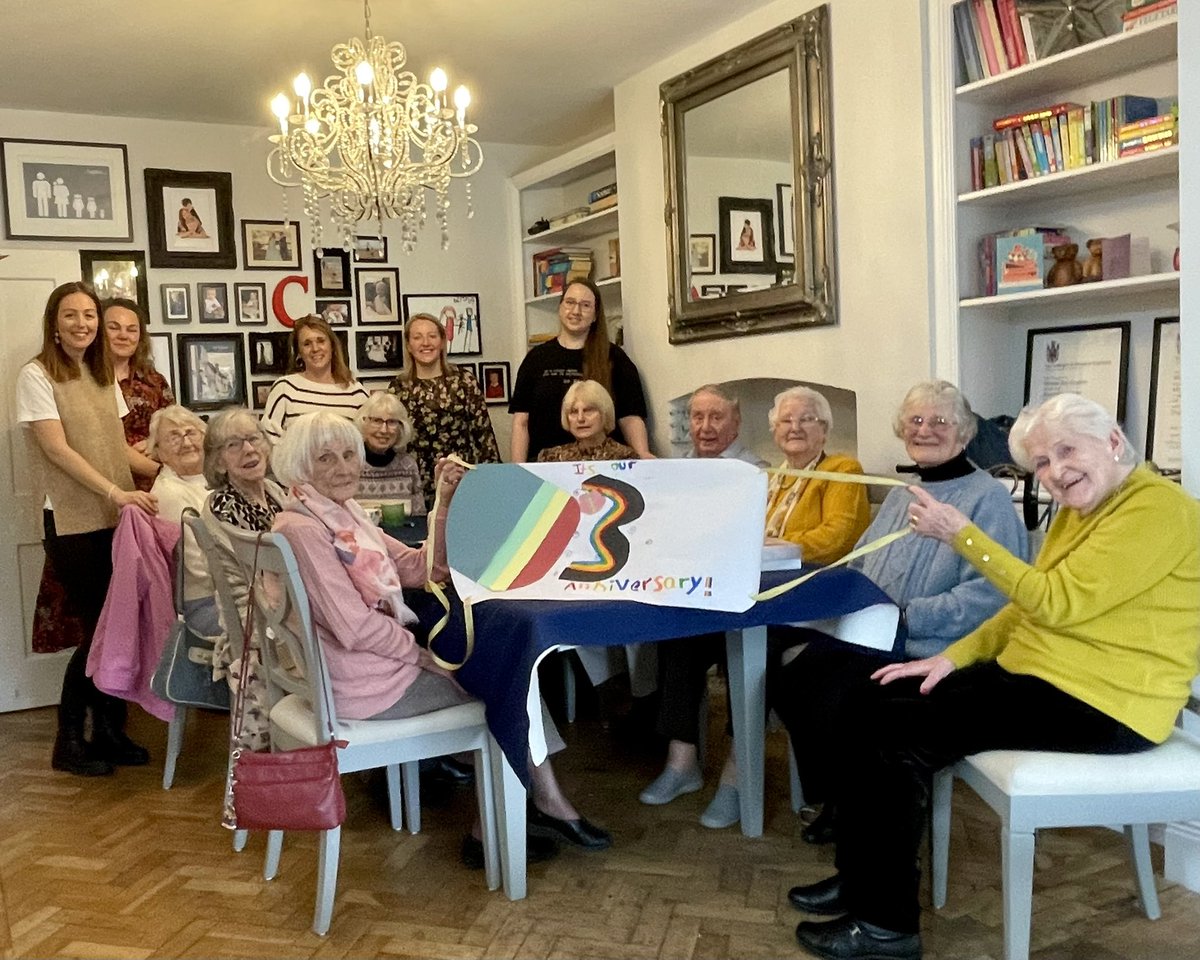 A lovely tea party yesterday that saw us celebrate 3 years since our first get together. So many friendships made &amp; happy times <a href="/reengageuk/">Re-engage</a> Northwich Group 2 ❤️ Remembering those we miss but were huge parts of our tea parties. 🚗 🍰 ❤️ Thank you to Sophie for our lovely banner 🌈