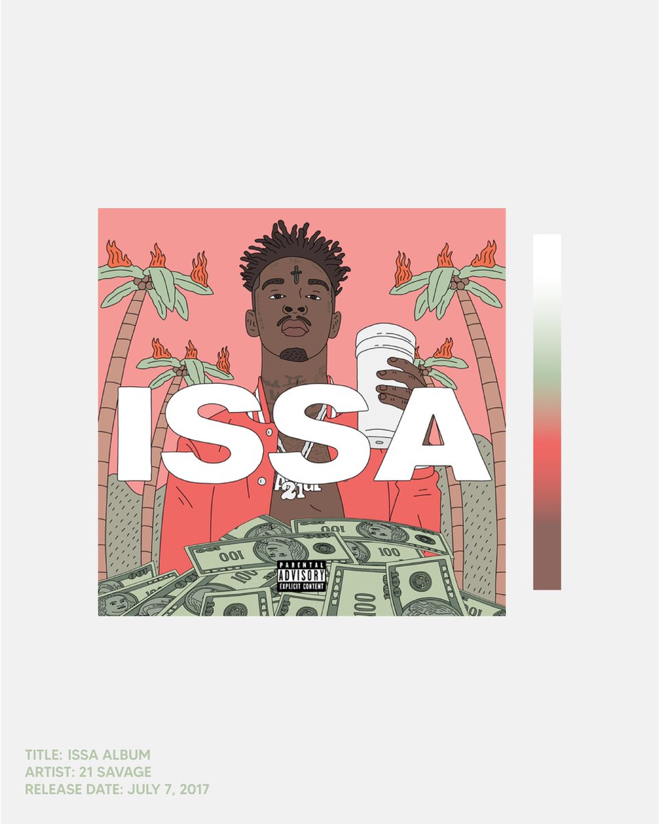 covercodes's tweet photo. DECODED: ISSA ALBUM @21savage
#covercodes #issaalbum #21savage #slaughtergang #rap #music #art #design https://t.co/hsehRjCSqK
