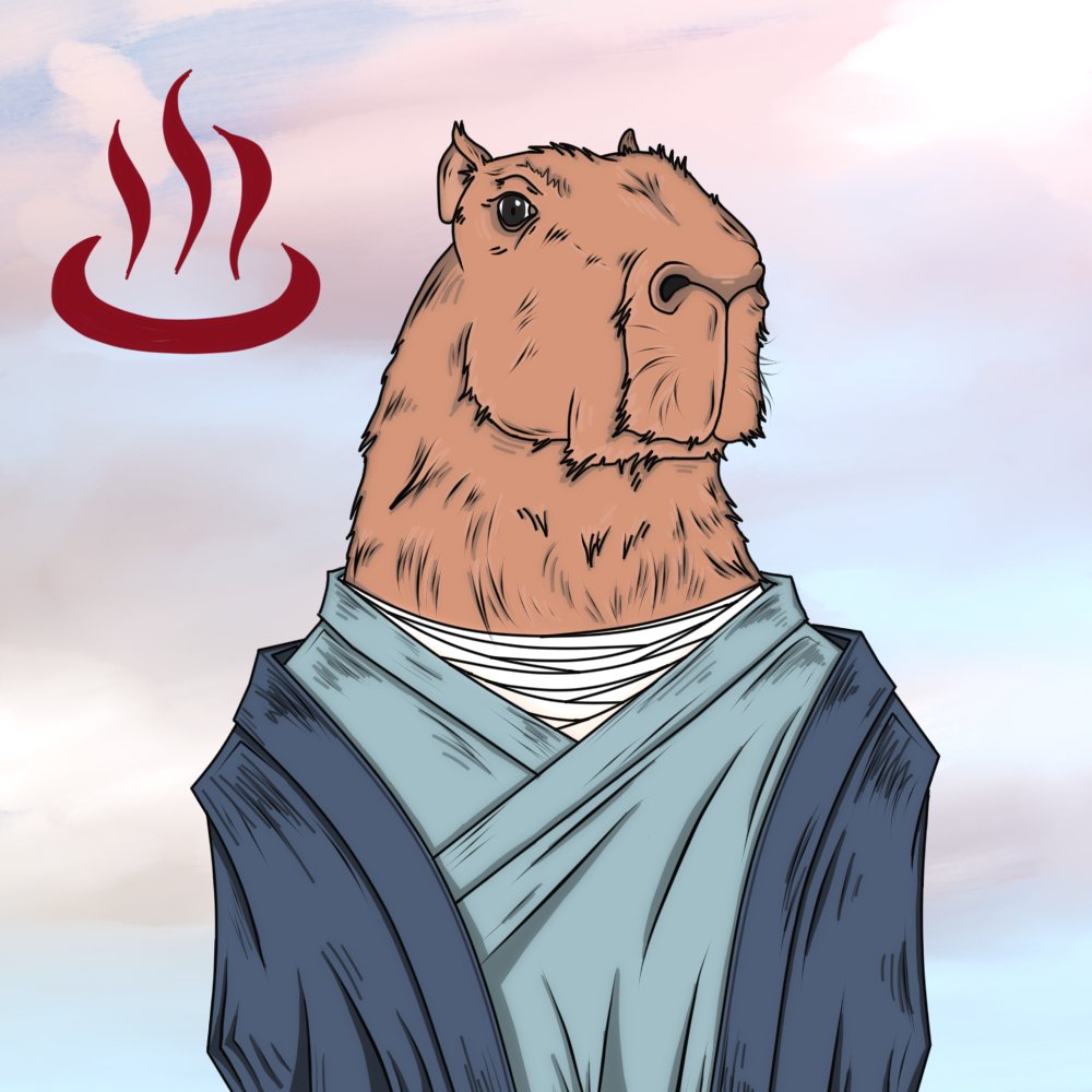 RAMF14914's tweet image. Kapibara-san go to onsen. 

#カピバラ #kapibara #onsen #art #2d #ilustration #fantasy