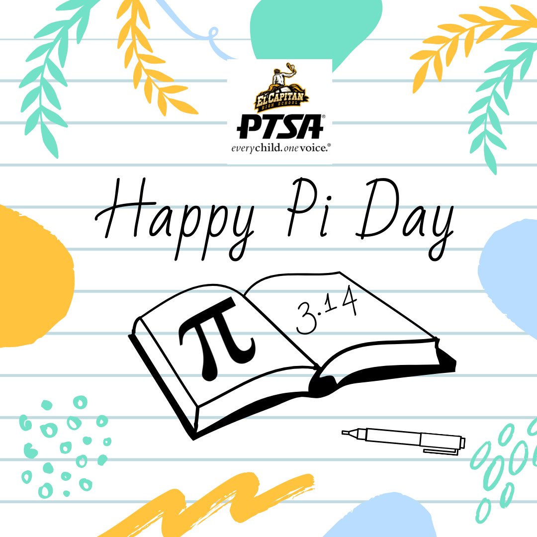 ElCapPtsa's tweet photo. Happy #PiDay Vaqueros!
#JoinElCapPTSA - https://t.co/zgu75GJfd4
#GoECVaqueros π₯§ https://t.co/Lt4FrNFP7H