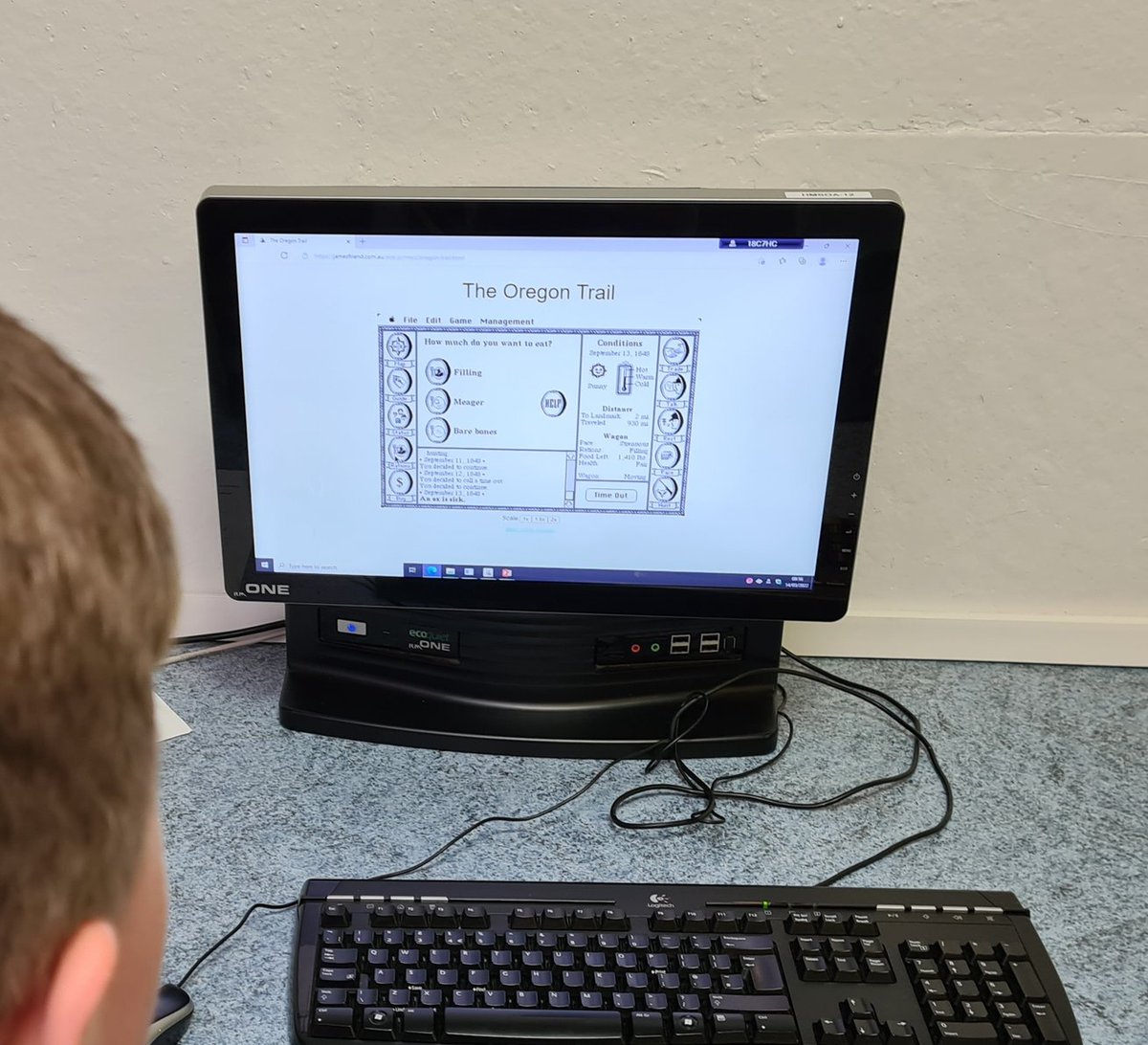 ManorHumanities's tweet photo. Year 10 @ManorHighSchool Historians are loving the Oregon Trail computer game! Brings back memories of the 1990's! Plenty have already succumbed to the challenges of the trail. River crossings are the biggest challenge thus far! Wait until they reach the Rockies! @OakMATrust https://t.co/aL7LY3TIav