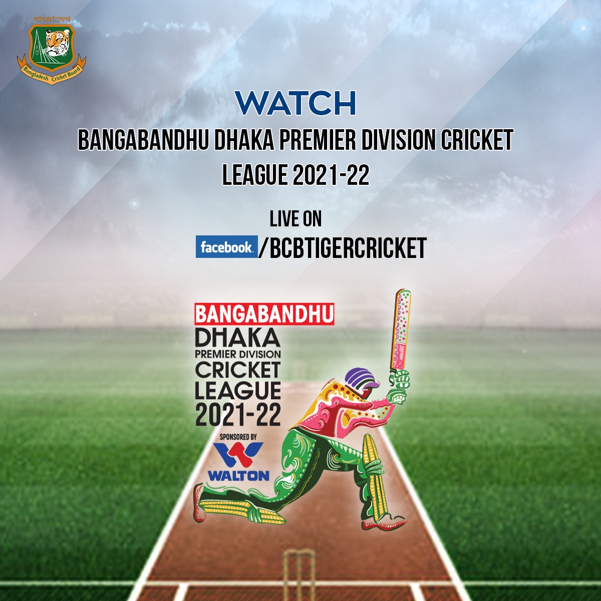 BCBtigers's tweet photo. Bangabandhu Dhaka Premier Division Cricket League 2022 starts from tomorrow at 9:00 AM!

Catch the live stream for the matches from BCB's official Facebook page.

#BCB #Cricket #BDPCL2021-22 https://t.co/IZn6ZcKIRO