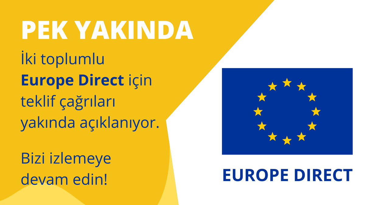 EUCYPRUS's tweet photo. 🌟PEK YAKINDA🌟
Yakında iki toplumlu Europe Direct merkezi için bir teklif çağrısı başlatacağız. Önümüzdeki günlerde duyuru için takipte kalın!

#Kıbrıs #bicommunal #project #EuropeDirect https://t.co/SZlf6CotHy