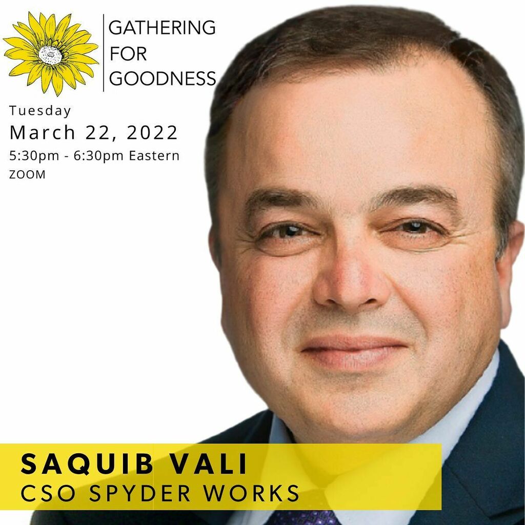 gather4goodness's tweet photo. This notion of Goodness as an operating principle is best understood through remarkable stories and practice.  Our next Gathering for Goodness happens Tuesday March 22 from 5:30-6:30pm eastern and features Saquib Vali bringing stories from his time with … https://t.co/F0vJHkcm6f https://t.co/c7Gwni7tOz
