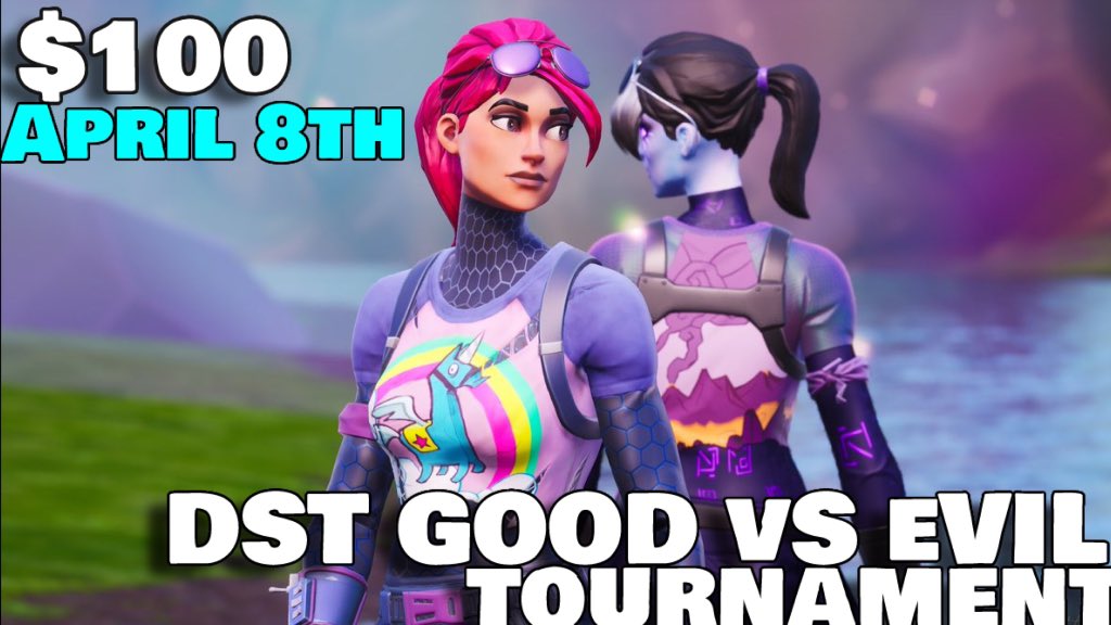teamdstofficial's tweet photo. DST Good vs Evil Tournament. We are hosting our first $100 **DUO** cash prize tournament. The tournament starts on April 8th. YOU MUST be a streamer to enter. DM us for more details. https://t.co/cWMsK8EeH7
