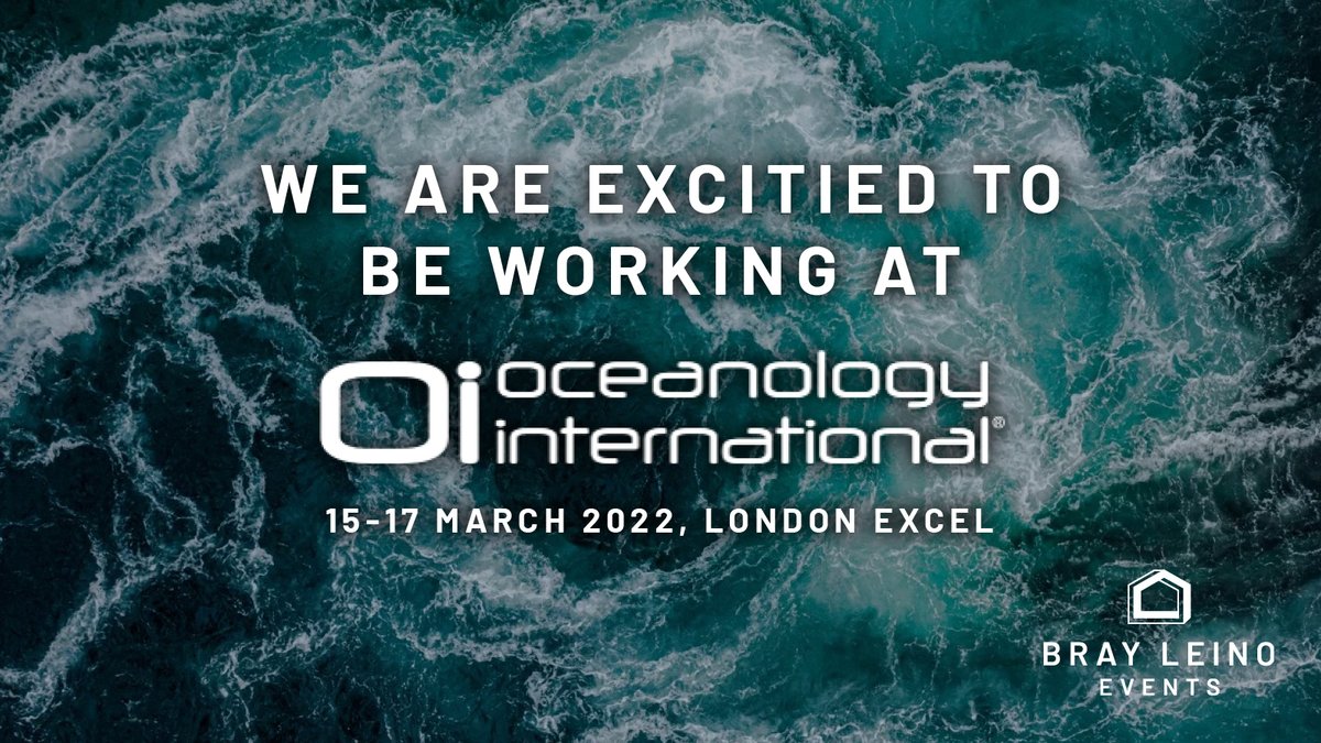 BrayLeinoEvents's tweet photo. We are excited to be at Oceanology 2022 and helping our clients have a great show. #oceanologyinternational #events #Imaginedifferently https://t.co/Qc7G55cxm4