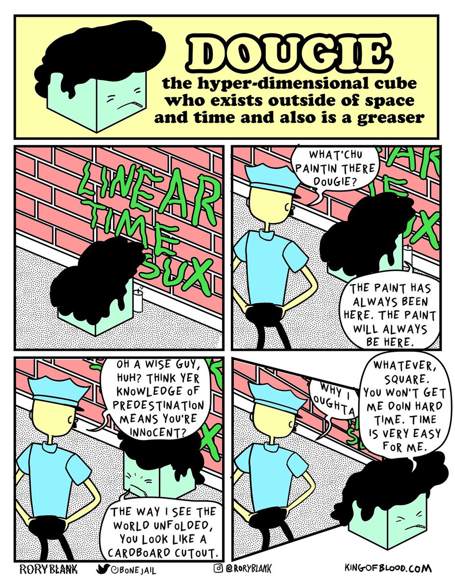 Dougie The Hyper-Dimensional Cube Who is Also a Greaser Gets Busted (re-run) 