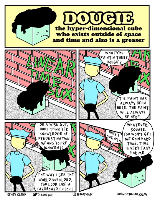 Dougie The Hyper-Dimensional Cube Who is Also a Greaser Gets Busted (re-run) 