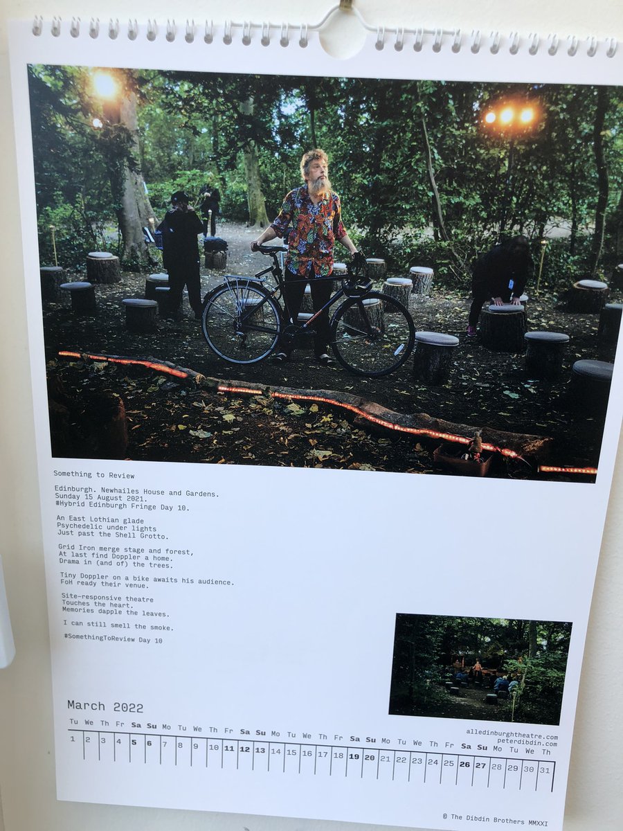 gridirontheatre's tweet photo. We’ve been away recently so we were a bit late at turning over our #SomethingToReview calendar. Imagine our delight when we did! @ThomDibdin @peterDibdin @edfringe #DopplerShow https://t.co/nu7zCbwoZB