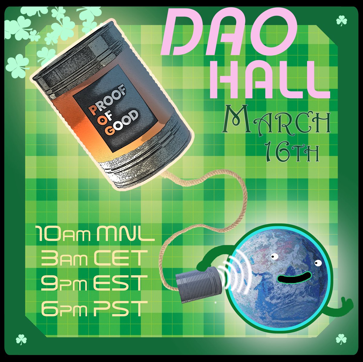 ProofofGoodDAO's tweet photo. Happy #PiDay everyone!!
This Wednesday we will be having another POG DAO Hall! Come join as learn more about what is to come! #DAO #Proofofgood https://t.co/MFZU4IGykp