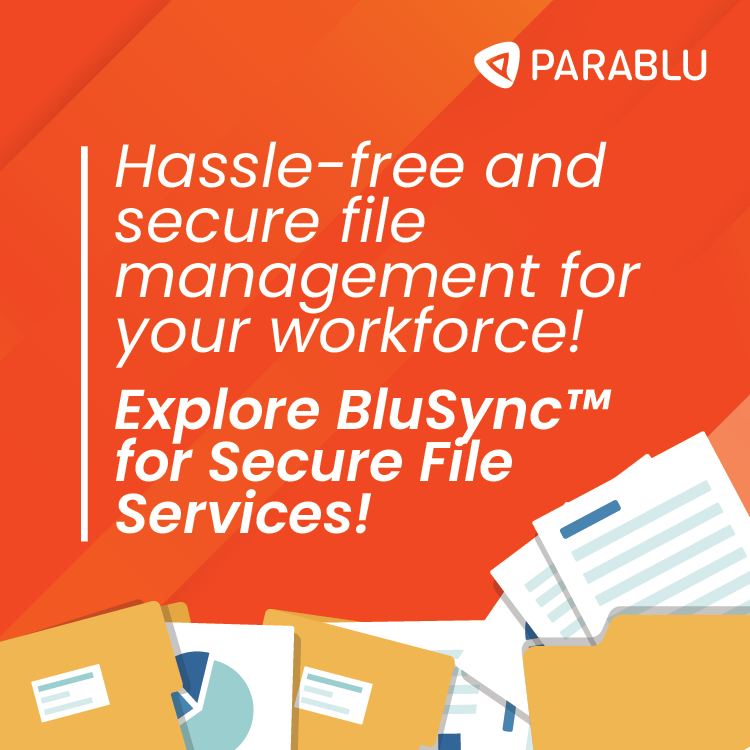 ParabluInc's tweet photo. Amplify your workforce's performance through seamless #filemanagement on a central platform using BluSync™! Know more - https://t.co/5e3NmHjviD
#BluSync #FileServices https://t.co/sbfWXhGv4M