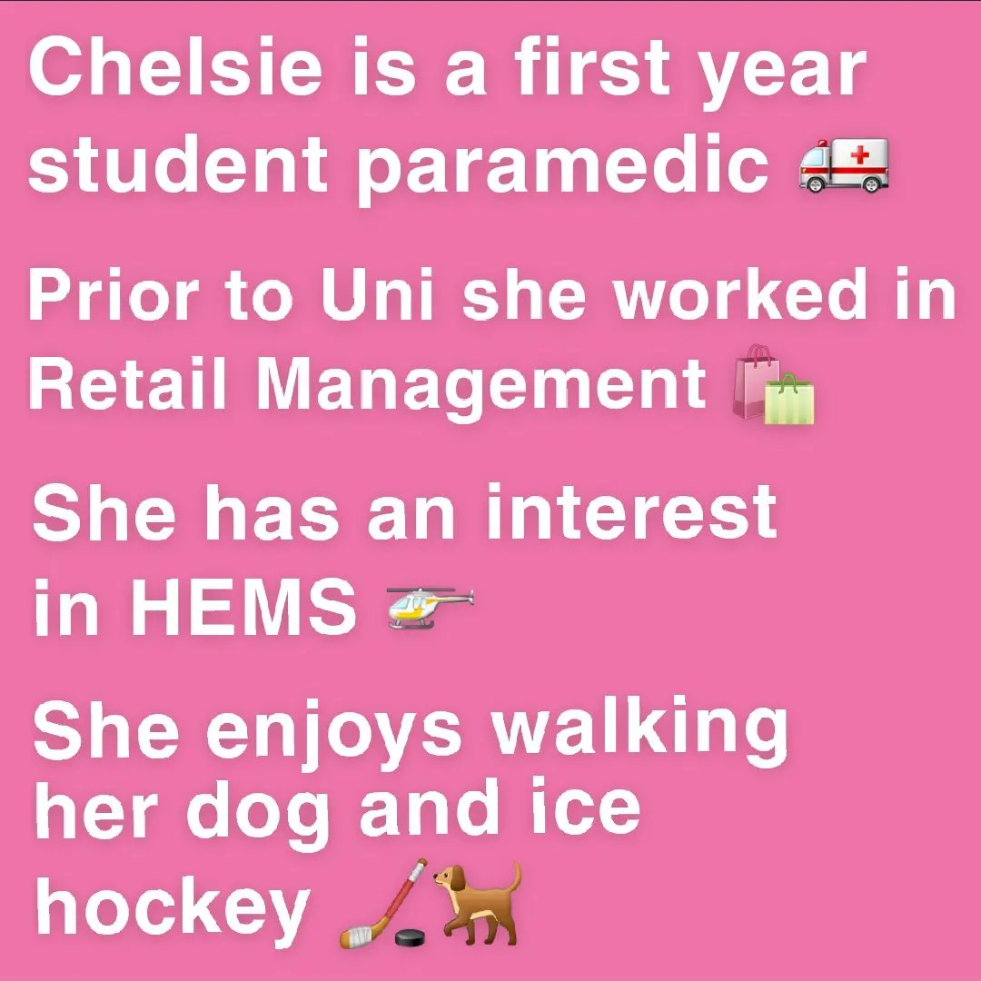 ⭐ MEET THE PARA SOC COMMITTEE⭐ Fundraising Rep (1 of 2) - Chelsie Close #paramedicsociety #university #studentsunion #uog #SU #study #student #lgbt #studentlife