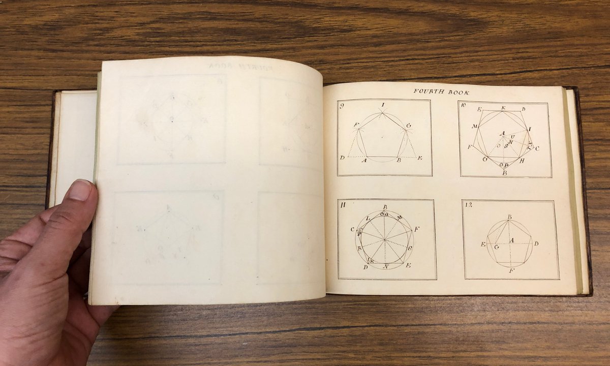 manuscriptsetc's tweet image. Happy #PiDay and #idm314--the International Day of Mathematics!
Enjoy this eighteenth-century manuscript from Spencer Library (MS K4), titled "Diagrams to Euclid & Archimedes as published by Andrew Taquet" and full of impeccable diagrams!
#kansasmanuscripts #manuscriptmonday