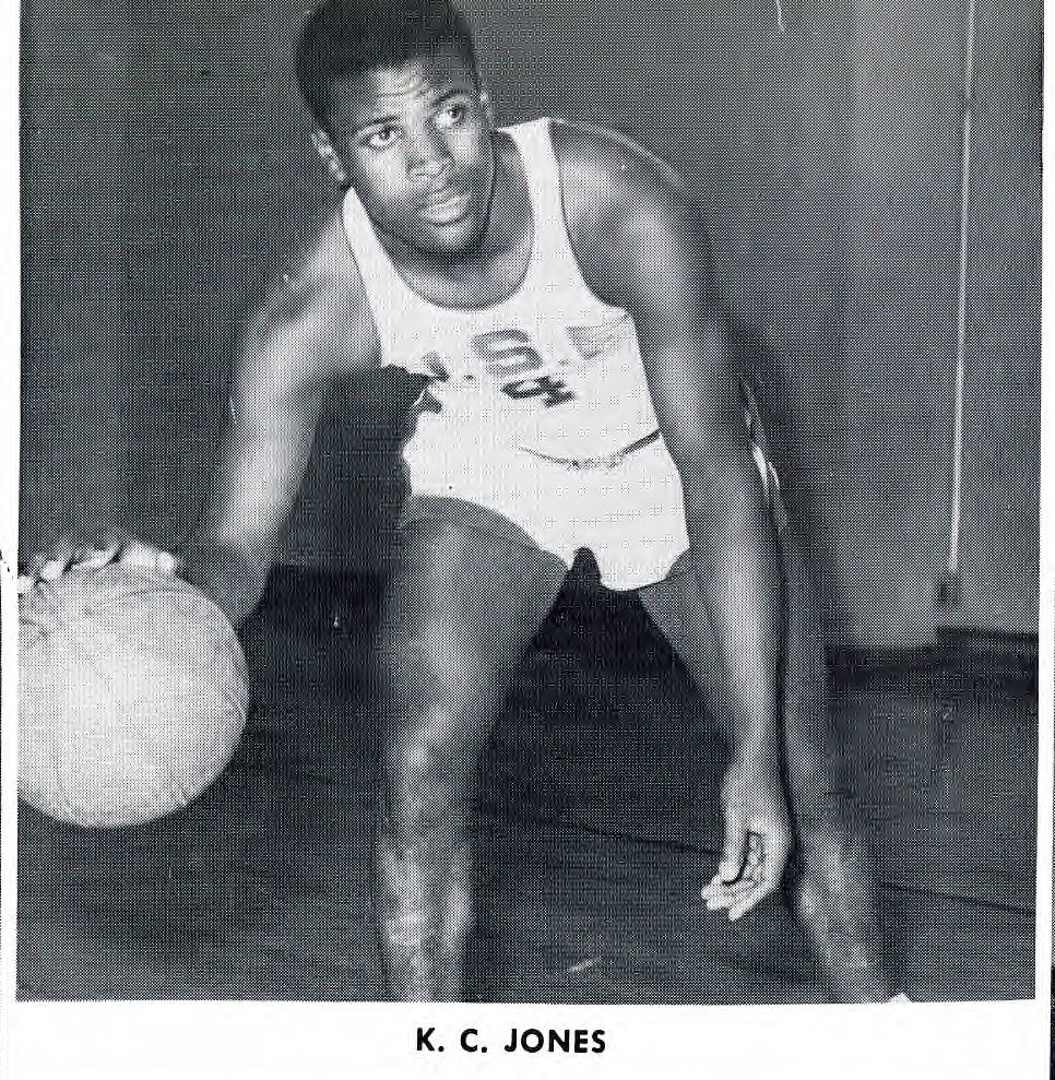 USFCA_Digi_Coll's tweet photo. All-Star K.C. Jones was a star at @usfca and went on to win multiple NBA championships as a player and coach. @USFDonsMBB from the 1954 Don yearbook #GoDons #USFDons #DonsHoops https://t.co/d2hmtA8OO4 https://t.co/s6Jm4EsZdA