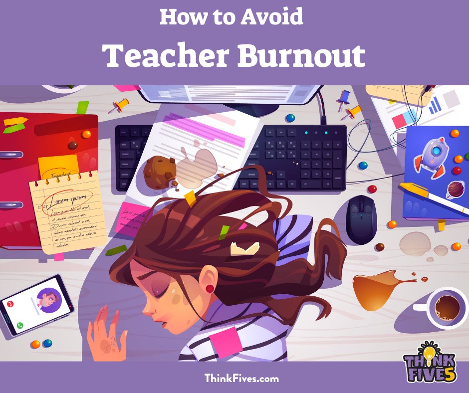 ThinkFives's tweet photo. Have you ever experienced teacher burnout. Here are some tips to help avoid it➡️https://t.co/yaQNm0xwFV

Do you have a suggestion for your colleagues to reduce burnout? 👇

#thankourteacherschallenge #teacherchallenges #teacherburnout #burnout #teachingproblems #teacherresources https://t.co/nnWzyyYR2j