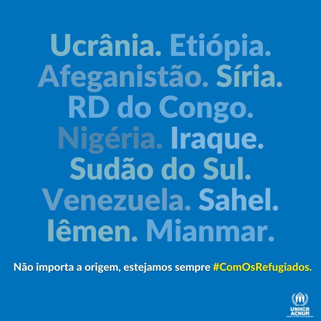 ACNURBrasil's tweet photo. Não importa a origem, estejamos sempre #ComOsRefugiados https://t.co/VklNX0BTZr