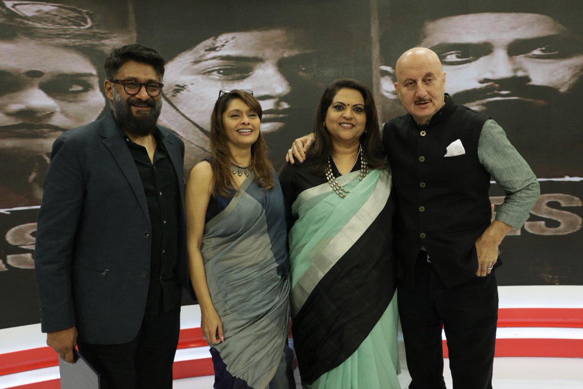 navikakumar's tweet photo. The emotions were overflowing &amp; the raw wounds were exposed. Moving moments with @AnupamPKher @vivekagnihotri &amp; #PallaviJoshi today on #TheKashmiriFiles. Soul searching times. Reopen Revisit Relook the horrors &amp; give Justice. The least we can do. https://t.co/sgAJNua7Ir